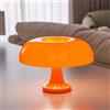 Generic Lampada da tavolo a forma di fungo per comodino, lampada vintage arancione, luce notturna a LED USB per camera da letto e soggiorno, con illuminazione a 3 colori e funzione dimmerabile, decorazione