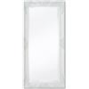 vidaXL Specchio da Parete Stile Barocco con Ganci Bianco Specchiera a Muro
