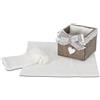 Casatessile Set Lavette Bagno 3 pz. con Cestino GIULI Asciugamani Ospiti, Lavette Spugna Cotone per Viso Bidet, Bambini - Bianco