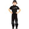 amscan Costume da polizia in poliestere nero 10-12 anni