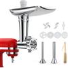 MMOBIEL Attacco per Tritacarne per KitchenAid Stand Mixer - Accessori Tritacarne con 4 Piastre di Macinazione, 2 Tubi Riempimento per Salsiccia, 2 Lame per Macinare - Accessori per Trita Carne di MMOBIEL