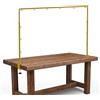 Mutualsign Supporto ad arco da tavolo regolabile con morsetti - Arco da tavolo per palloncini per matrimoni, compleanni e decorazioni natalizie (Lunghezza 73-247 cm, Altezza 68-105 cm, Oro)