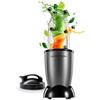 GOURMETmaxx Mr. Magic Mixer, 4 pezzi, 400 W, lama a croce, tazza da 500 ml e coperchio da go, per frullati, salse, facile da pulire, antracite/nero