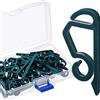 Marsui Clip di Luci Natalizie Ganci per Grondaie all'Aperto Clip per Luce Esterna Resistente alle Intemperie Clip Luce Natalizia per Natale Decor Stringa di Luce (Verde, 40 Pezzi)