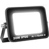 SKYWORLD Faretto LED da Esterno, 20W 2000LM Faretti Led 6000K Bianco Freddo Faro Led Esterno IP66 Lampada Luci di Sicurezza, Fari Led Interna ed Esterna per Giardino Cortile Garage Piazza Pareti