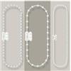 EFIXS Catena per tende a rullo in PVC (catena operativa) - 120 a 240 cm - qui: 240 cm (circolazione 480 cm) - 4,5 x 12 mm - per tende a rullo, persiane, tende verticali, colore: bianco