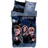 SkyBrands Harry Potter, set di biancheria da letto 135x200 80x80 con federa Hogwarts [con sacchetto portaoggetti], 100% cotone, privo di sostanze nocive, conforme a Öko-Tex Standard, dimensioni tedesche