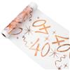 MorLuks Runner Tavolo 40 Anni, 28 cm x 10m Runner da Tavolo Oro Rosa, Decorazioni da Tavolo per Compleanno, Decorazioni 40 Anni Compleanno