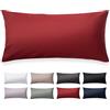 Blumtal Federe Cuscini Divano in Raso, Copricuscini Divano Cotone Satinato, Federe 50 x 50cm - 2 Pezzi, Rosso Aurora