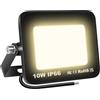 SKYWORLD 10W Faretto Led da Esterno, 1000LM Faro Led Esterno Impermeabile IP66, Luce Bianca Naturale 3000K Fari di Sicurezza proiettore per Giardino Cortile Garage Piazza Officina