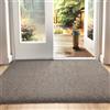 DEXI Zerbino Ingresso 90 x 150 cm, Tappeto Porta Interno Morbide Assorbente, Zerbini Antiscivolo Lavabile in Lavatrice per Ingressi, Cane, Corridoio, Marrone-Blu