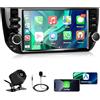 Motorsi 2+64GB Autoradio per Fiat Punto 10-16/Linea 12-15 con Wireless Carplay Android Auto, Bluetooth Car Stereo Schermo con GPS RDS/FM Radio SWC 5G WiFi USB +AHD/CVBS Telecamera Posteriore