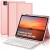FOGARI Custodia Tastiera Bluetooth Retroilluminata per iPad Pro 13" (2024) - M4, Qwerty Italiana, Design Moderno con Slot per Apple Pencil, Supporto Regolabile e Tastiera Staccabile Senza Fili - Oro Rosa