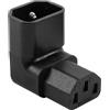 CJMUQHEHH 1 Pezzi Cavo Alimentazione Angolato IEC320 C14 a IEC C13, 90° Giu, 250V 10A, PVC, 3 Poli, per PC, Armadi PDU, Stampanti, Pentola Riso ed Elettrodomestici