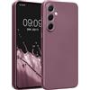 kwmobile Custodia Compatibile con Samsung Galaxy A55 5G Cover - Protezione Back Case Morbida - Silicone TPU Effetto Metallizzato Lavanda Metallizzato