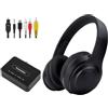 Evodiger Cuffie Wireless per TV con Trasmettitore, Cuffie TV con Funzione di Riduzione del Rumore, Cuffie Bluetooth per TV con Microfono, Suono Stereo 30 Ore Di Riproduzione, Facile da Usare Comodo Per Anziani