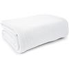 Linteum Textile Supply Linteum Textile - Coperta termica per ospedale, 100% cotone, traspirante, morbida e accogliente, design a celle aperte, per letto, divano, per tutte le stagioni, 1,1 kg (bianco, doppio)