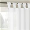 No. 918 Reman - Confezione da 2 tende a pannello semitrasparenti con passanti intrecciati, 101,6 x 160 cm, colore: Bianco