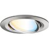 Paulmann 92961 Luce da incasso Nova Plus LED Smart Home Zigbee tonda orientabile 6W Tunable White dimmerabile ferro spazzolato zinco-alluminio 2700K