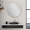 Talos Picasso Specchio Oro Ø 80 cm - con cornice in alluminio di alta qualità per un ambiente elegante - Specchio da bagno perfetto rotondo che unisce eleganza e funzionalità