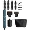 Shark FlexStyle - Styler e Asciugacapelli 5 in 1 - Arricciacapelli, Lisciante, Volumizzante, Diffusore, Concentratore - Evita Danni da Calore - Modello HD456SLEU, Colore Verde Acqua