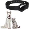 LATRAT Collare per Cane Gatto, Custodia Airtag in Silicone Regolabile Anti-Perso, Accessori per Collare di Gatto di Tracciamento GPS per Cani di Piccola Taglia Media, Animali Domestici (Nero)