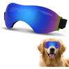 XFSRG Occhiali da Sole per Cani di Taglia Grande con Lenti a Specchio Colorate Occhiali Protettivi per Moto e Attività Outdoor Accessori per Cani di Taglia Media e Grande (Blu)