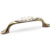 DOJA Barcelona | Maniglie Antiche | 4 Maniglie Vintage Oro d'Oriente | 106*26*19mm | Pomolo Zinco Allluminio e Porcellana | Maniglie per Mobili Vintage, Credenza, Cassettiera, Mobili Antichi, Baule