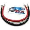 Exoda set cavi batteria 50mm² 50cm capocorda M8 rosso nero fino a 8064 Watt 672A 12V flessibile in rame 99,9% resistente al calore ideale per auto moto barche e altro
