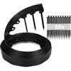 GARDENIX Bordo flessibile in plastica, resistente alle intemperie, per aiuole, rotondo, 10 m, 20 ancore, altezza 8 cm
