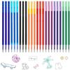 Znnhnn 24 Refill per Penna Gel Cancellabile,compatibili con Legami,Altezza 13 cm,Inchiostro Termosensibile, Punta 0,7 mm,Per la scuola e la vita di tutti i giorni(Multicolore)
