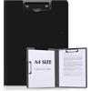 KONVINIT Portablocco A4, Plastica Cartella Portadocumenti con Pinza Porta Foldover Clip Board con coperchio Cartellina Portadocumenti per ufficio/scuola/casa