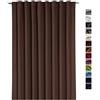 heimtexland Tenda XXL decorativa oscurante termica, 245 cm di altezza x 275 cm di larghezza, per isolamento dal freddo e dal caldo. Disimballare, appendere e il gioco è fatto Tenda tipo 139., Tessuto, Chocolate, HxB 245x275 cm