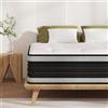 Bednew Materasso Maxi Matrimoniale 180x200 cm Modello Lusso Supremo da 34 cm, Ibrido a Doppia Stratificazione, Supporto Ergonomico Avanzato 7 Zone, Consegna in Box