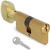 AMIG - Cilindro per Serrature - Misura: 90 mm (40-50M) - Mate - 6 Perni - Sistema Anti-gancio e Anti-bumping - Perni Anti-perforazione - Include 3 Chiavi - Vite di Fissaggio da 65 mm