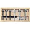 Fisch 0317K0011K02Multifunzione Wave-Cutter Forstner Bit Set in valigetta di legno, 0 V, argento/beige, 20-35 x 60/90 mm, 11 pezzi