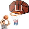 COSTWAY Tabellone Basket da Muro per Bambini e Adulti, Canestro da Basket a Parete da Interni ed Esterni con Tabellone Antiproiettile da 66,5 x 44,5 cm, Rete Anti-strappo e Accessori Completi