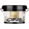 Wanders24 effetto metallico (1 litro, color champagne) effetto vernice, pittura murale, parete metallica, pittura murale glitter, vernice effetto, pittura murale, pittura murale metallica, lavabile