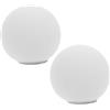 ROMISBABA 2 pezzi Paralume Sferico Vetro Smerigliato Bianco Ricambio Resistente Rottura per Lampadari Applique e Luci Sospensione Design con Finitura Filo