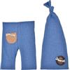 Mtlavishness Mtlavishishishishness neonato outfit all'uncinetto morbido design in legno traspirante ideale per il servizio fotografico per bambini con il colore blu e il cappello da coda lunga