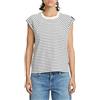 G-STAR Donna Seam Detail Stripe Loose Top, Multicolore (lt chalk/osaka blue stripe D26457-D979-H315), L