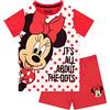 Disney Pigiama Corto per Ragazze Minnie Mouse Rosso 5-6 Anni