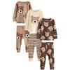 NEXT Ragazzo Confezione da 3 Pigiami Comodi Brown/Cream 9 Mesi-12 Mesi