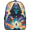 Rochile Skull Zaino Scuola Per Harry Ogni Età, Zaini Da Donna E Da Uomo, Zainetto Back To School, Scuola Media, Elementare E Università 40x28x16cm