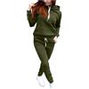HAOLEI Completo Donna Elegante Invernale Sportiva Tuta Donna Sportiva due Pezzi Leggera Completo Palestra Tute Leggero Felpata Sportivi Abbigliamento Set Top e Pantaloni per Running Fitness