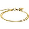 Purelei Bracciale da donna a due strati: cinturino regolabile impermeabile con design a catena a serpente a doppio strato per un look elegante