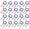 Bememo 20 Paia Tappi per Le Orecchie con Filo Tappi per Orecchie in Silicone Riutilizzabili con Cordino Tappi per Orecchie Fasciati Cancellazione del Rumore per Sonno per Protezione d'Udito, Blu