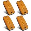 Justech 2PZ Luci Di Posizione Laterali 6 LED 12-30V – Chip 3030, Omologazione ECE E9, IP65, 3 Colori, Per Camion Rimorchio E RV, 140mm