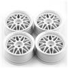 KINGCOO 4 cerchioni da 52 mm, diametro 10 Y, in plastica, offset: 3 mm, esagonale, 12 mm, per 1:10 RC On-Road Run-flating Drift Touring Racing Rallye Auto 1,9 pollici (bianco)