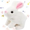 Hopearl Hopping Coniglio Elettronico Interattivo Pet Peluche Coniglietto Giocattolo con Suoni e Movimenti Animato Walking Wiggle Ears Twitch Naso Regalo per Bambini Compleanno (01 White Bunny)